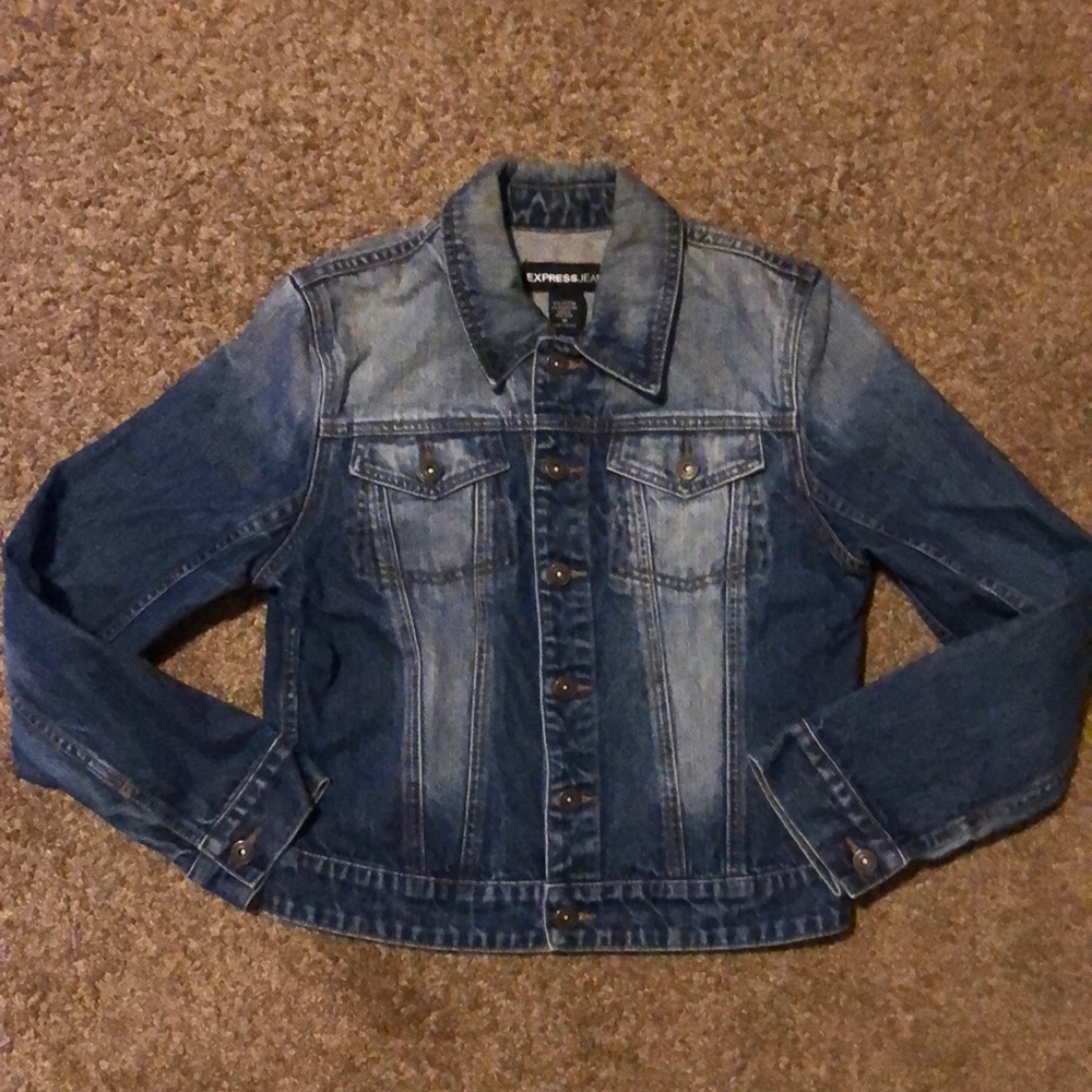Stonewashed Button Down Express Jean Jacket - image 1